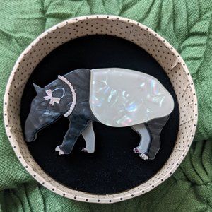 Erstwilder Tabitha Tapir 2018 brooch acrylic plastic